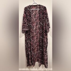 Love & Legend long duster / robe / cardigan Artistic Red and Black